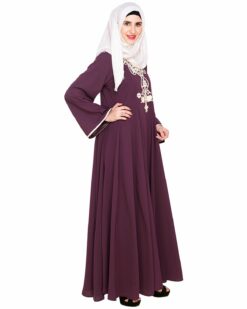 Purple Flared Abaya - Image 3