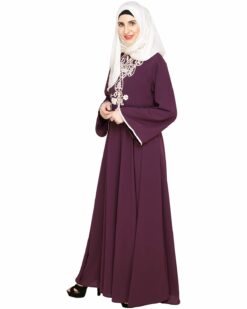 Purple Flared Abaya - Image 4