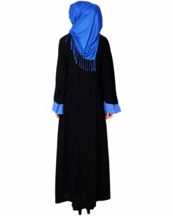 Classic Black Abaya with Pleated Sleeves - Image 5