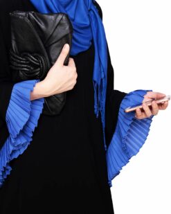 Classic Black Abaya with Pleated Sleeves - Image 6