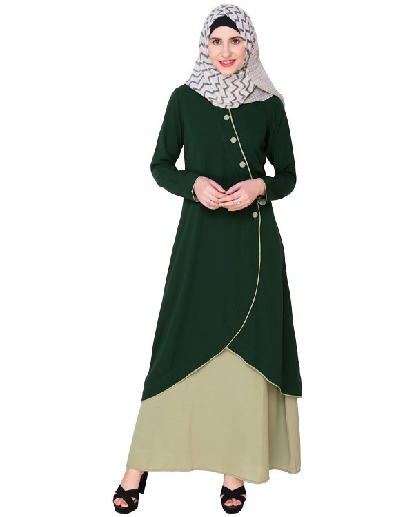 Double Layer Abaya | two layer abaya | beautiful abaya designs