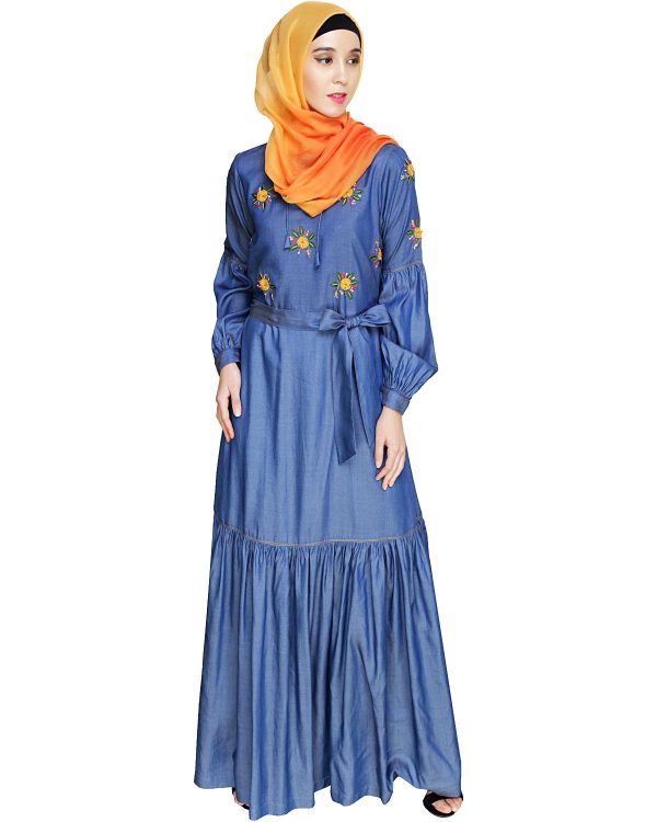 denim abaya in pakistan | embroidered abaya designs | Dubai Style Abaya