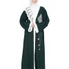 double layered abaya | embroidered abaya designs | Dubai Style Abaya