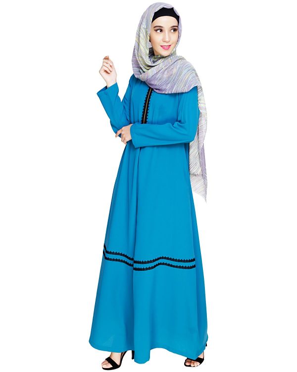 teal blue abaya | lace abaya styles | abaya for girls