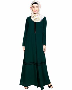 Alternative view of Graceful Lacy Green Abaya