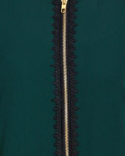 Graceful Lacy Green Abaya - Image 7