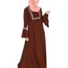 brown abaya with hijab | abaya collection | boho abaya