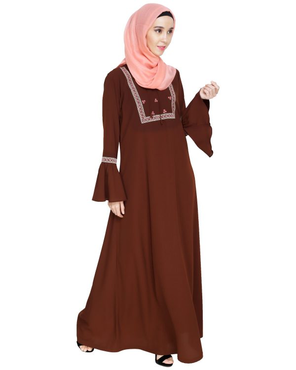 brown abaya with hijab | abaya collection | boho abaya