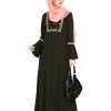Olive Abaya | embroidered abaya designs | abaya for summer