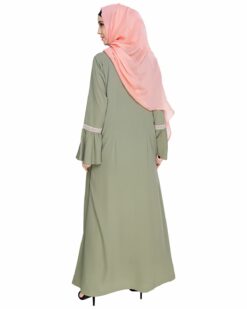 Boho Embroidered Dead Mint Abaya - Image 6