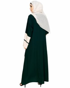 Flamboyant Embroidered Green Dubai Style Abaya - Image 7