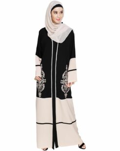 Alternative view of Flamboyant Embroidered Black Dubai Style Abaya