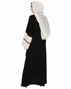 Flamboyant Embroidered Black Dubai Style Abaya - Image 7