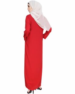 Enticing Stripes Maroon Abaya - Image 6