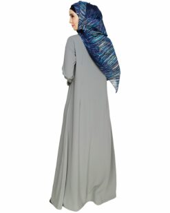Enticing Stripes Grey Abaya - Image 4