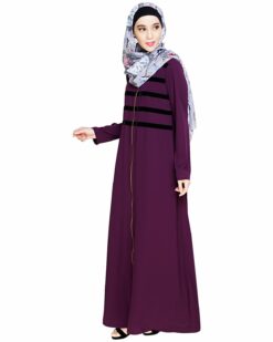 Enticing Stripes Purple Abaya - Image 3