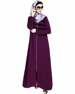 Enticing Stripes Purple Abaya - Image 4