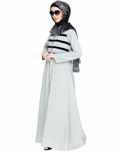 Enticing Stripes Sage Green Abaya - Image 5