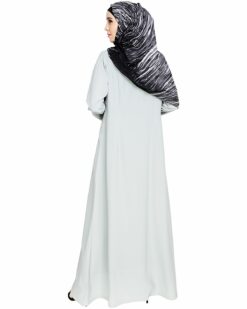 Enticing Stripes Sage Green Abaya - Image 6