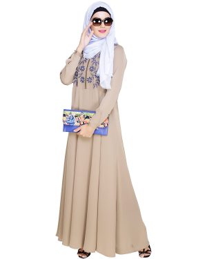 beige abaya dress | embroidered abaya designs | pakistani burqa design