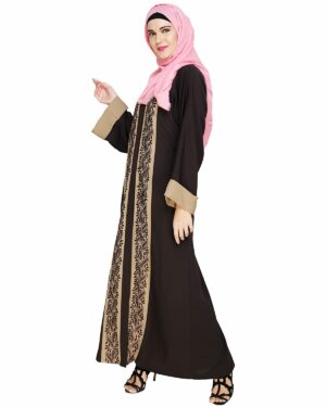 Alternative view of Exquisite Dubai Style Mud Brown Abaya