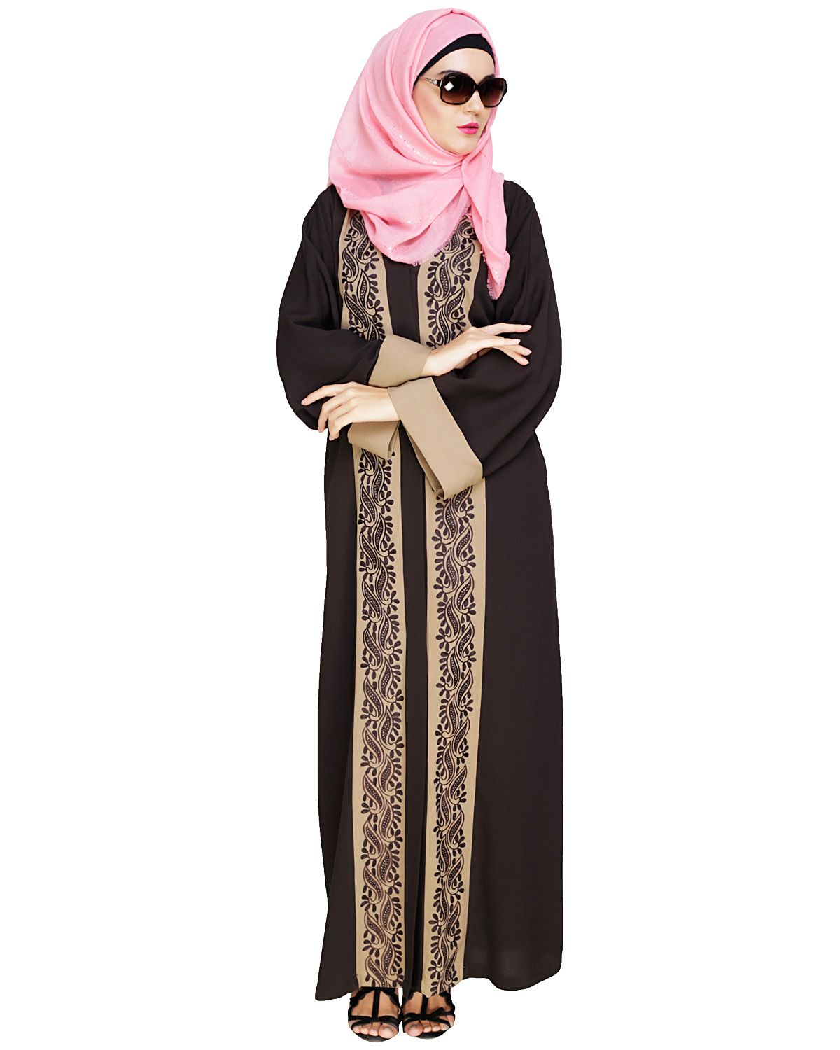 Brown Abaya | embroidered abaya | new abaya design