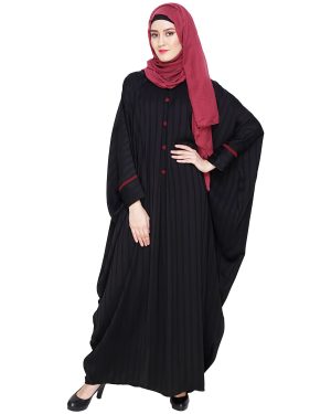 double layered abaya | kaftan abaya | black abaya
