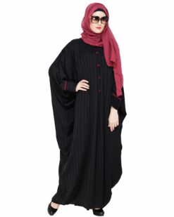Alternative view of Graceful Pleated Black Kaftan