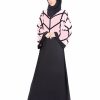 pink and black abaya | abaya for girls | new abaya design
