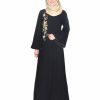 Embroidered Abaya In Black | Frock Style Abaya, Hijab Shops in Lahore, Abaya Brands in Karachi, Abaya Brands in Lahore, Abaya Shops in Rawalpindi, Buy Abaya Online Pakistan