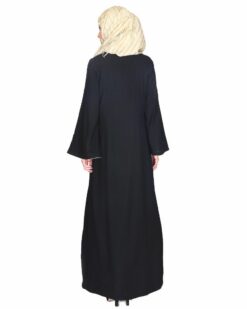 Beautiful Embroidered Black Abaya - Image 5