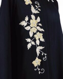 Beautiful Embroidered Black Abaya - Image 4