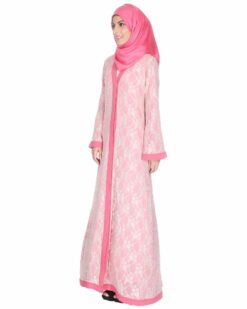 Double Layer Laced Abaya - Image 2