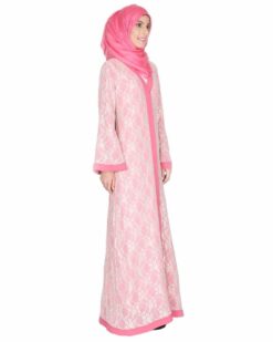 Double Layer Laced Abaya - Image 3