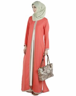 Layered maxi dress Abaya - Image 3
