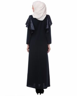 Butterfly Blue sequined Abaya - Image 4