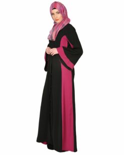 Alternative view of Black And Magenta Stylish Abaya