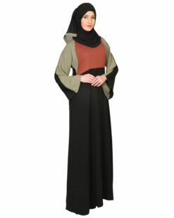 Alternative view of Color Block Designer Abaya Blue