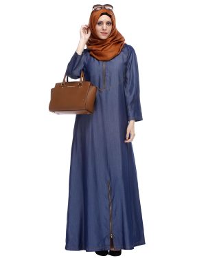 denim abaya | jeans abaya | navy blue abaya