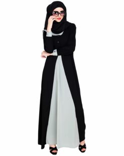 Alternative view of Pretty Sage Green Layered Abaya