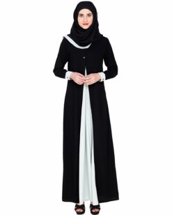 Pretty Sage Green Layered Abaya - Image 4