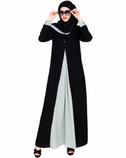Pretty Sage Green Layered Abaya - Image 6