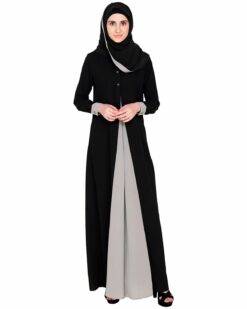 Alternative view of Pretty Grey Layered Abaya