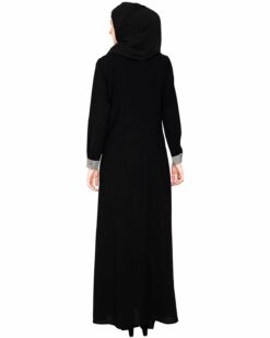 Pretty Grey Layered Abaya - Image 8