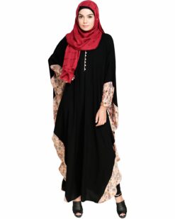 Alternative view of Floret Printed Black Kaftan