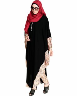 Floret Printed Black Kaftan - Image 5