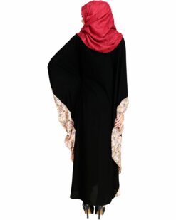 Floret Printed Black Kaftan - Image 6