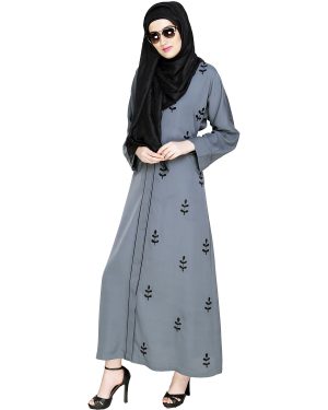 grey abaya | embroidered abaya | pakistani burqa design