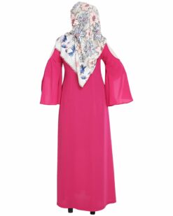 Dora Sleeves Fuschia Abaya - Image 6