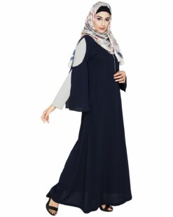 Alternative view of Dora Sleeves Blue Abaya